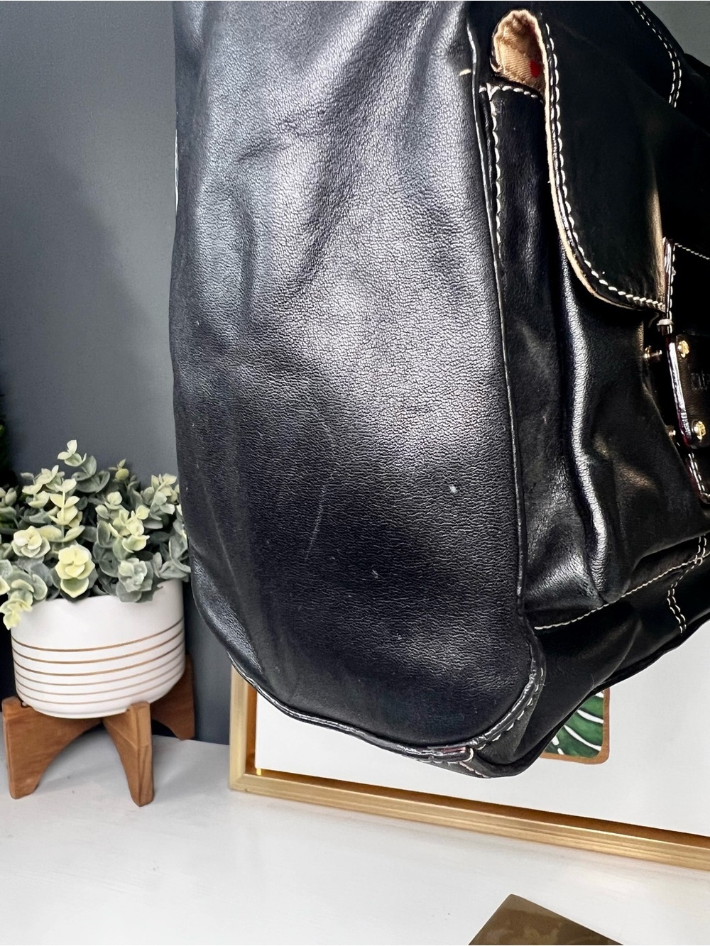 Kate Spade Front Pocket Quinn Tote in Black Leather with COA - Picture 11 of 16